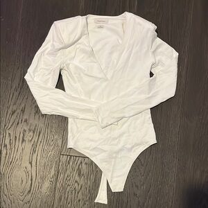 Aritzia Babaton Contour Padded Long-sleeve V-neck Bodysuit